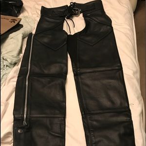 Leather Harley Davidson chaps size large